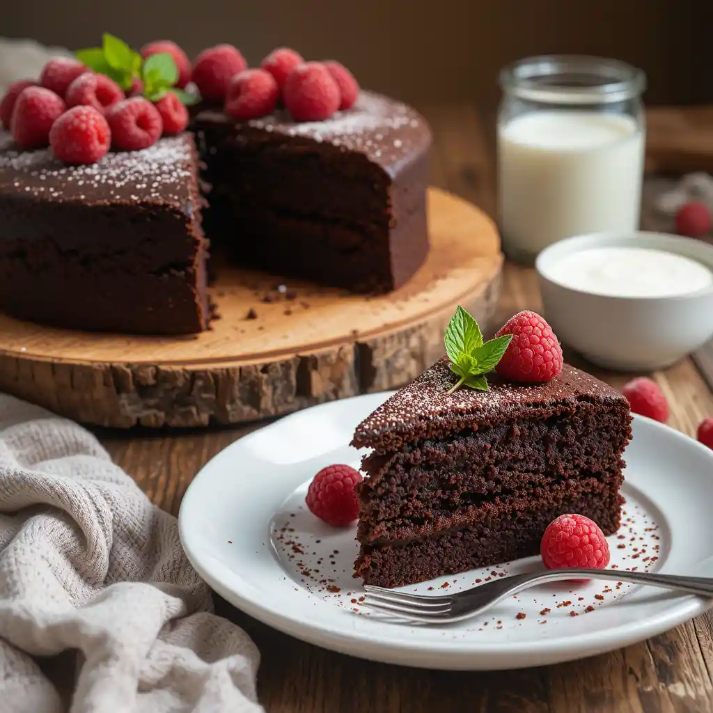 Healthy Chocolate Cake Made with 3 Simple Ingredients